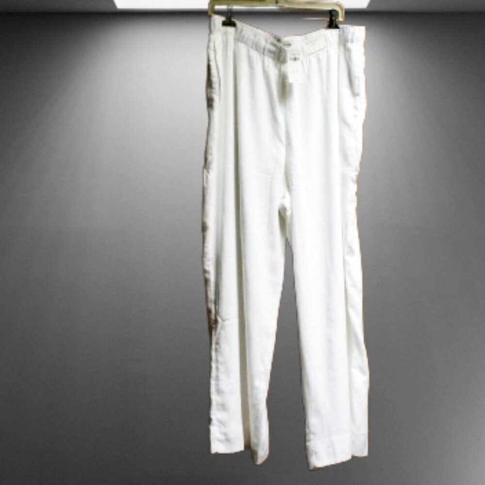 Linen Blend Pull On Pant